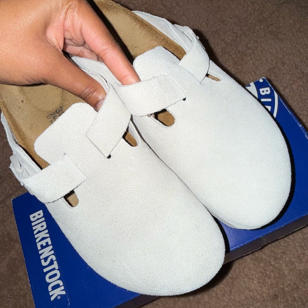 Birkenstock Boston Clogs- Antique White